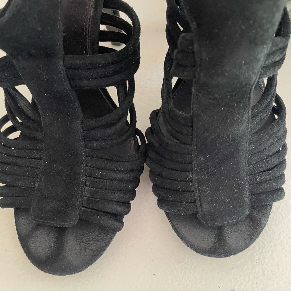 Tory Burch Sigourney Caged Suede Heels - Picture 4 of 12